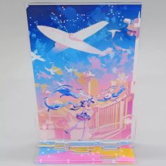 [중고]아크릴스탠드· 아크릴 패널 스노우 미쿠 (아사기리) 배경 포함 아크릴 디오라마 [SNOW MIKU] 스노우 미쿠 스카이 타운 한정