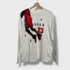 NIKE☆JORDAN☆プリントロンT☆M☆白☆ジャンプマン☆A25M