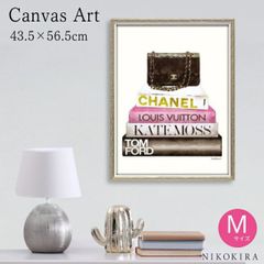 アートパネル アートポスター ブランド シャネル CHANEL モダン 玄関 トイレ キャンバス アート モノクロ アート 高級 アート ブックスタックブラックバッグ M a2 フレーム付き ブランド かわいい 開運 運気が上がる絵