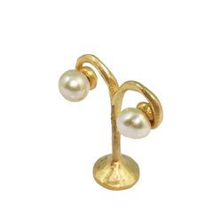 K18白蝶真珠パールピアス10ｍｍ～　バロック