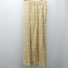 ◇ ⊂ Sugar spoon シュガースプーン シンプル ロング ギャザー スカート サイズF ベージュ系 レディース E  【1505290006958】