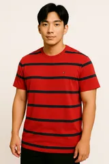 Tシャツ　トミーヒルフィガー  TommyHilfiger　レッド　Lサイズ　※Used