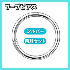 シルバー フープ ピアス セグメント サージカルステンレス