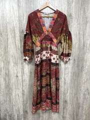 ZARA ザラ エスニック柄 Aライン ワンピース sizeS/マルチカラー  ■◇ レディース