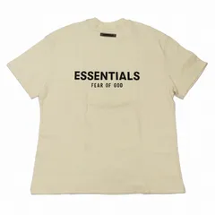 美品 21SS エフオージー エッセンシャルズ FOG ESSENTIALS BACK LOGO T-Shirt Tシャツ 半袖 バックロゴ カットソー S クリーム/1 メンズ