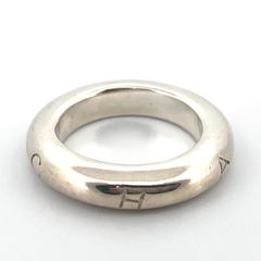 【鑑定済み】正規品 CHANEL シャネル ロゴ 925 シルバー #12.5号 リング 指輪
