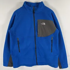 古着 ザ・ノースフェイス THE NORTH FACE フルジップフリースジャケット ワンポイントロゴ アウトドア L  ブルー ボーイズ