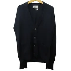 ダンヒル dunhill スコットランド製 カシミヤ100％ ニット カーディガン 長袖  紺 ネイビー系 40 約M-L 1117のサムネイル