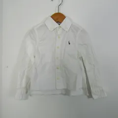 ラルフローレン 長袖シャツ トップス ボタンダウン キッズ 男の子用 4/4Tサイズ ホワイト RALPH LAUREN 【中古】