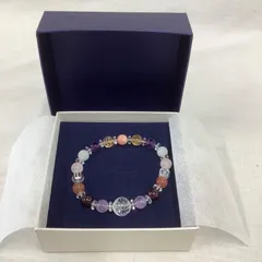 幸せのふくろう　サークルブレス　マルチストーン　幸運　C712