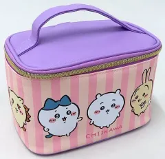 【中古】バッグ ちいかわ＆ハチワレ＆うさぎ(ピンク) 1段バニティポーチ 「ちいかわ なんか小さくてかわいいやつ×しまむら」