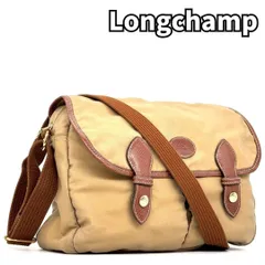 【フレンチシックの象徴✨】　LONGCHAMP ロンシャン　ショルダーバッグ クロスボディ ナイロン レザー 大容量 斜め掛け 通勤 通学 旅行 ユニセックス   ブラウン系