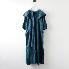 サマンサモスモス Samansa Mos2 SM2 セーラー襟ティアードワンピース F/グリーン ロング ギャザー ドレス チェック柄【2400014339352】