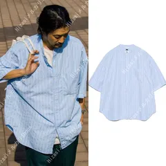 NANAMICA ナナミカ Band Collar Dobby Stripe Shirt