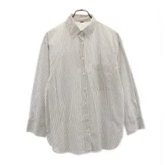 ミラオーウェン ストライプ柄 長袖 シャツ 0 白×グレー Mila Owen レディース 【中古】  【230816】 メール便可