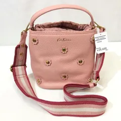 未使用☆Cath Kidston キャスキッドソン 2WAYハンドバッグ 1052452 ライトピンク レザー 巾着 ショルダーバッグ 斜め掛け
