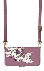 iPhone15plus ケース 手帳型 iPhone15 プラス スマホケース スマホショルダー レザー ストラップ 猫 ネコ ねこ 花柄 お花 フラワー 人気 ピンク 調節可能 130cm  カラー05