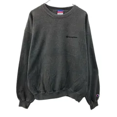 Champion 無地 スウェット トレーナー L チャコールグレー チャンピオン 裏起毛 ワンポイントロゴワッペン 古着卸 アメリカ仕入 a709-5211