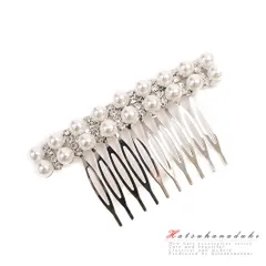 髪飾り 成人式 振袖 袴 花 浴衣 夏祭り 花火大会 和風 シルバー パール ラインストーン キラキラ おしゃれ かわいい かんざし No.9-4464