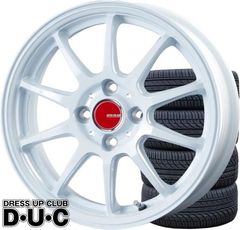 15インチアルミホイールタイヤセット コンパクトカー用ワイド5.5J リム深度40mm INFINITY/インフィニティF10 WH ホワイト 15-5.5 165/55R15