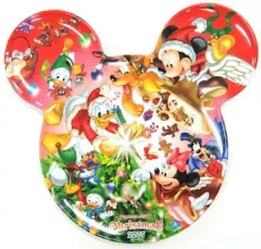 【中古】皿・茶碗(キャラクター) 集合 メラミンプレート 「ディズニー・クリスマス FABDELIGHT Christmas 2007」 ディズニーストア限定