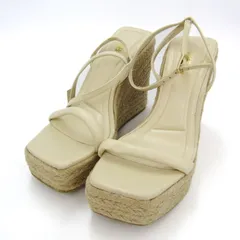 ザラ サンダル ウェッジソール ジュート ストラップ 靴 レディース 35サイズ ベージュ系 ZARA 【中古】