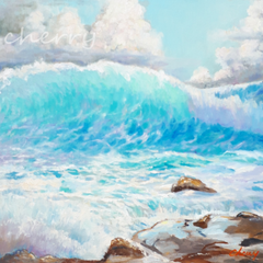 『　Fantastic Blue　 』　油絵　原画　手描き　海　油彩画