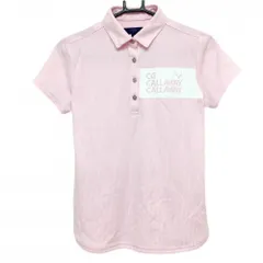 ★特価★【超美品】キャロウェイ 半袖ポロシャツ ピンク×白 ストライプ  レディース S ゴルフウェア 2024年モデル Callaway