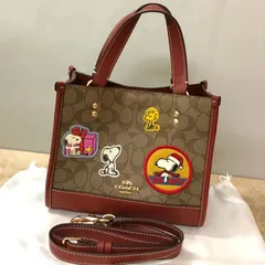 COACH コーチ デンプシー トート 22 スヌーピー シグネチャー キャンバス パッチ CE851
