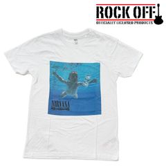ロックオフ Tシャツ 半袖 ニルヴァーナ ベビー 白 ROCK OFF NIRVANA NEVERMIND ALBUM ホワイト プリントTシャツ