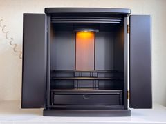 ミニ仏壇　16号　桐材　アウトレット　ライト付き