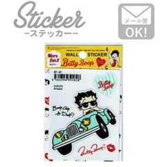 ステッカー 車 かっこいい ベティブープ Betty Boopかわいい バイク カスタム スマホ シール (オープンカー) BT-07