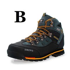 メンズ トレッキングシューズ アウトドアシューズ ハイキング ウォーキング 登山靴防滑 バイク用 靴耐磨耗 ハイカット B