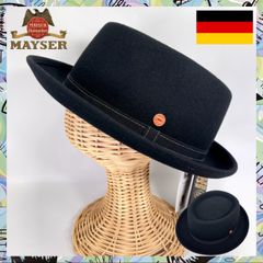 MAYSER　ポークパイハット　ドイツブランド　黒色　58.5cm