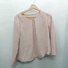 ◇ ⊂ Φ NATURAL BEAUTY BASIC ナチュラルビューティーベーシック 長袖 ブラウス サイズS ベージュ系 レディース E  【1411280009673】