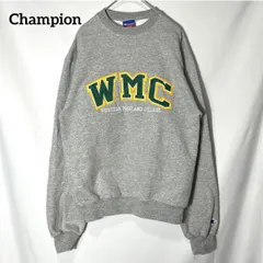 【champion】カレッジロゴ メリーランド大学 アメリカ WMC WESTERN MARYLAND COLLEGE 刺繍ロゴ　スウェット　トレーナー　グレー　US古着 USA輸入 Ssize