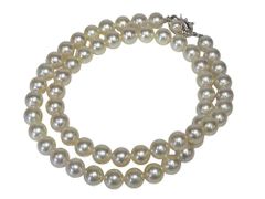 アコヤパールネックレス K14WG 31.9g 43cm GRJソーティング付き　Jewelry Akoya-Pearl 7.0-7.5mm Necklace