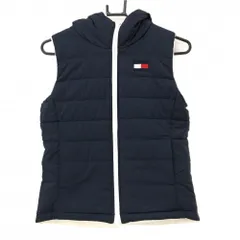 【超美品】トミーヒルフィガーゴルフ 中綿リバーシブルベスト ネイビー 片面白  レディース M ゴルフウェア Tommy Hilfiger Golf