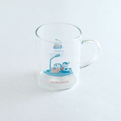 도라에몽 내열 유리 머그 타임 머신 머그잔 점심 주방