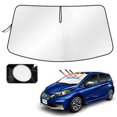 Cartist ニッサン ノート フロントサンシェード Note E12 サンセット サンフィア サンライン フロントガラス サンシェード シェードカーテン マルチサンシェード 2012年9月~現行 遮光 シェード 日よけ 車種専用 UVカット カスタムパ 0