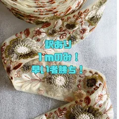 【1m】インド刺繍リボン  058  訳あり 1mのみ