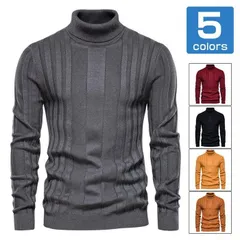 タートルネックセーター 即購入OK ニットセーター メンズ セーター タートルネック ニット 無地 シンプル ビジネス オフィス 長袖 ニットソー 秋 冬 aixun31