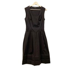 FOXEY NEW YORK(フォクシーニューヨーク) ワンピース サイズ42 L レディース - ダークブラウン ノースリーブ/キルティング