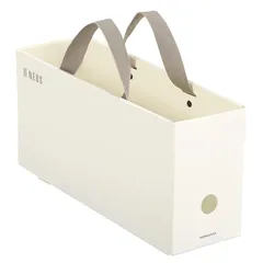 コクヨ(KOKUYO) KOKUYO コクヨ NEOS キャリーボックス すっきり収納できる A4ハーフ オフホワイト A4PH-NELFM-W 1