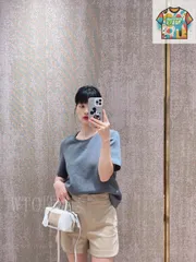 【今日WTO】MaxMara 25Fw アルファベット刺繍 丸ネック半袖 T シャツ-GD55