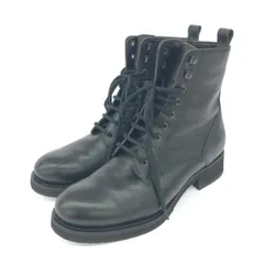 FABIO RUSCONI ファビオルスコーニ ショートブーツ 表記サイズ:38 レースアップ レザー    ブラック  / 240002231363