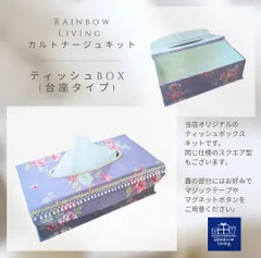 【カルトナージュキット】 ティッシュボックス(台座タイプ)　作り方説明書付き 厚紙パーツキット RLオリジナル商品のサムネイル