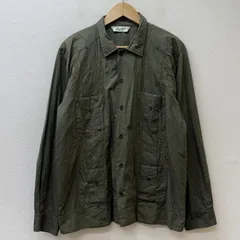 USED 古着 シャツ、ブラウス 長袖 Buckers バッカーズ オープンカラー ボックス 長袖 キューバ シャツ カーキグリーン