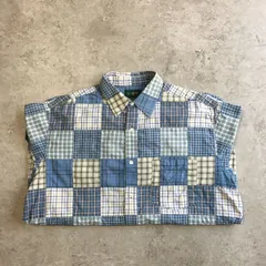 90s J.CREW Check Patchwork Long sleeve shirt ジェイクルー Jクルー パッチワークシャツ チェック 長袖