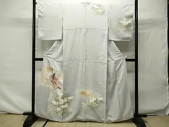 MO-3253 袋帯 フォーマル おとぎ絵巻 人物 十二単 銀糸 白茶色
